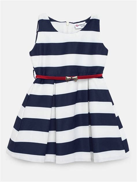 Buy Girls Navy Blue Printed Dress,Jacket With Belt | Peppermint