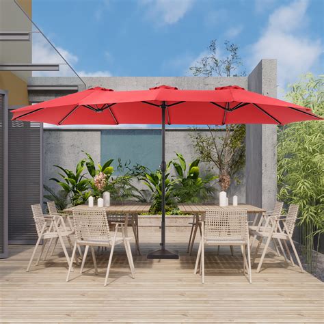 Arlmont & Co. Sadeer 9' x 15' Rectangular Market Umbrella Outdoor | Wayfair