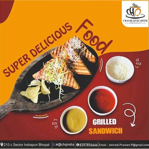 Menu at Chai head quarter, Bhopal