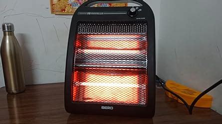 Havells Bero Quartz Heater Black 800 watt 2 Heat Settings 2 Year ...