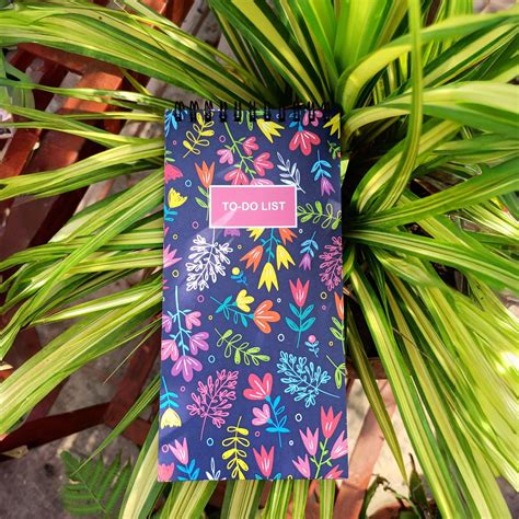 Elegant Floral | To-Do Wiro Notepad – Jaya Sanskriti