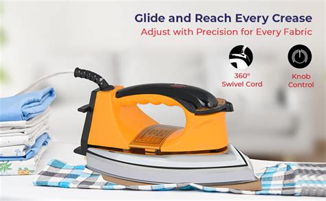 Buy Lazer Fortuner 1000W ISI Certified Heavy Weight Dry Iron With ...