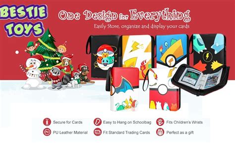 Bestie toys Binder, Cards Collector Album Holder Cartoon Prints Zipper ...