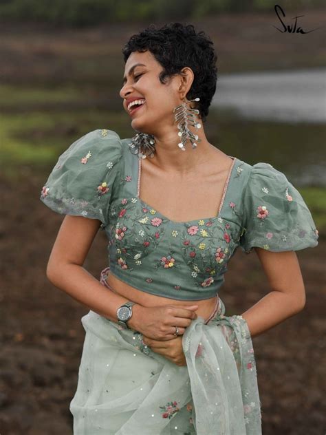 Silk Organza Green Designer Blouse|Ethereal Elixir|Suta