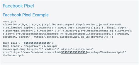 Image result for Facebook Pixel Code Example