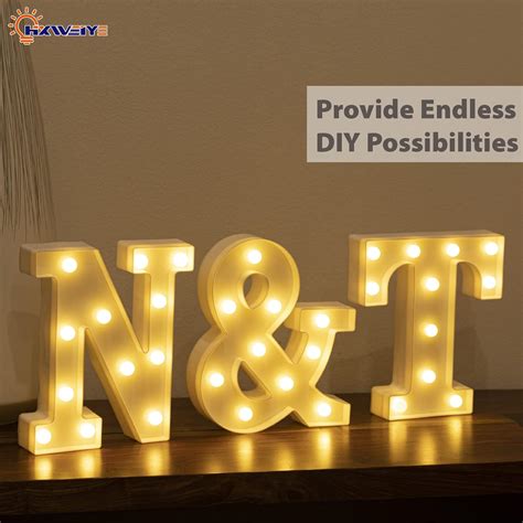Buy HXWEIYE Light Up Letters LED Marquee Letters Lights Sign 26 ...