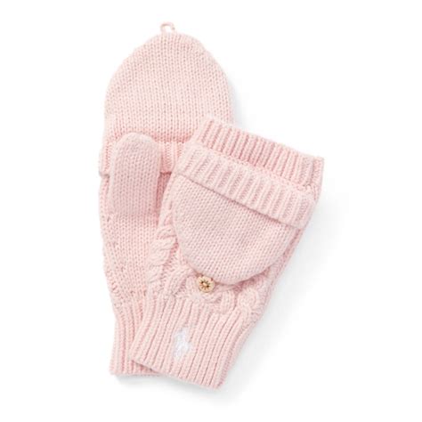 Aran-Knit Fold-Back Mittens for Girls | Ralph Lauren® IN