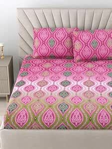 Bombay Dyeing King Size Bedsheet 210 TC Cotton Premium Bedsheet & 2 ...