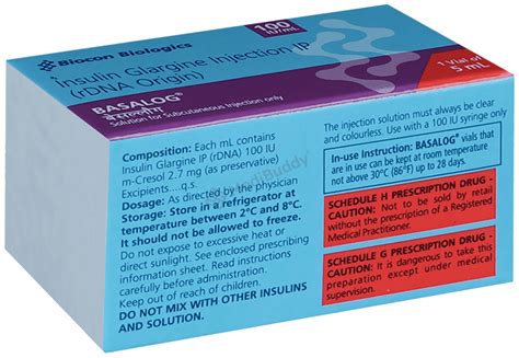 Basalog 100IU/ml Injection: Price, Uses, Side Effects & How to Use ...