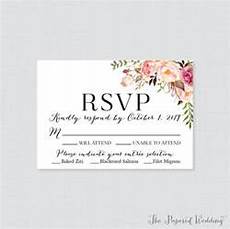 Wedding Invitation Rsvp Cards by Printable Or Printed Wedding Rsvp Cards Pink Floral Rsvp Wedding Invitation Rsvp Cards