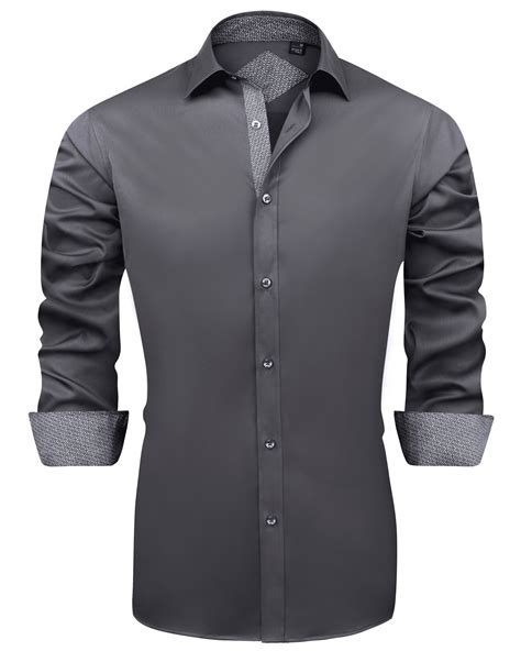Alimens & Gentle Men's Long Sleeve Stretch Dress Shirt, Cotton Blend ...