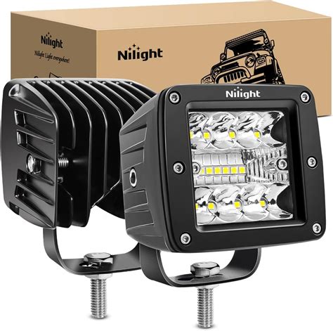 Nilight Upgraded LED Cubes - 3Inch Spot Flood Combo India | Ubuy