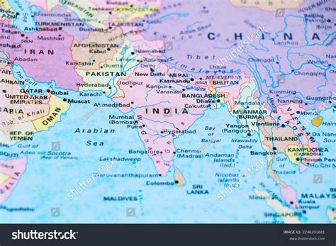 Map of india and south asia