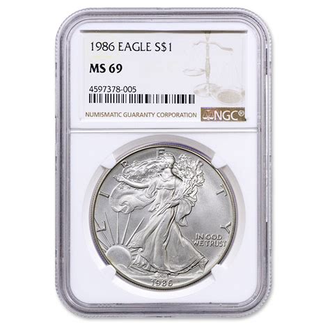 1986 1 oz American Silver Eagle MS-69 NGC - Legacy Coins & Capital, LLC