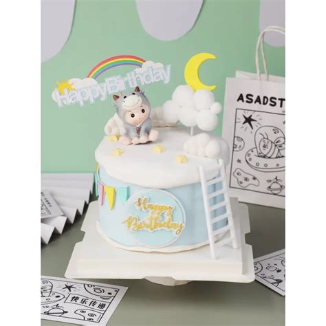 [ready stock] 牛宝宝 小男孩 小女孩 蛋糕装饰摆件 baby cow series cake decoration topper ...