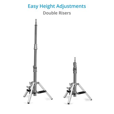 Proaim Low Ninja Baby 5/8” Double Riser Stand for Lights & Studio ...