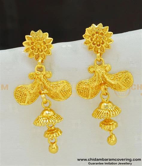 Buy New Mango Design One Gram Gold Dangler Earrings for Girls