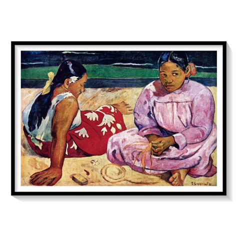 Tahitian Women on the Beach Painting & Wall Art Print by Paul Gauguin ...