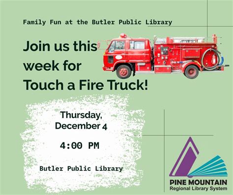 Touch a Fire Truck: Butler Public Library, Butler Public Library, 4 ...