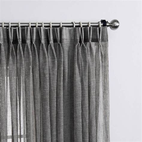 Grey Linen Sheer Curtains for Living Room Gray Bedroom sheers 2 Panels ...
