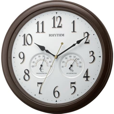 Buy RHYTHM Classic Round Brown Color Plastic Case Analog Wall Clock for ...