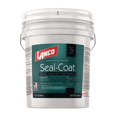Lanco Seal Coat 3 in 1, Eggshell Interior & Exteriror Paint White ...