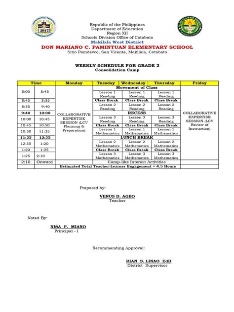 Image result for Sample Class Program for New Normal Grade 6