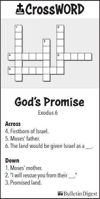 Crossword: God's Promise (Exodus 6) - Bulletin Digest