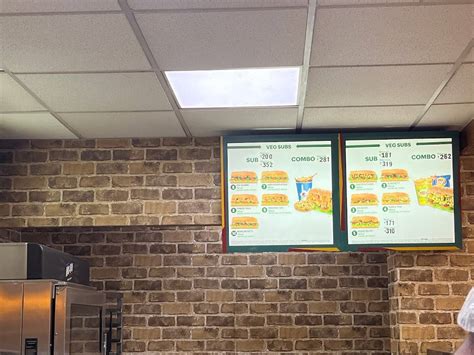 Menu at Subway, Hyderabad, 16-11-19 11