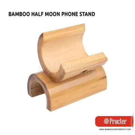 BAMBOO Half Moon Phone Stand With Mobile Charging Hole E307 in bulk for ...