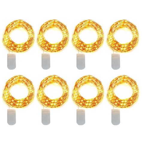 Ustellar 8 Pack 10ft 30 Micro Starry LED String Lights, Waterproof ...