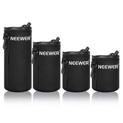 Buy Neewer 90079322 4 Size DSLR Camera Drawstring Lens Pouch Bag Cover ...