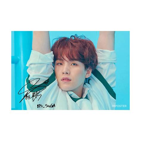 IMPOSTER BTS Suga Autographed Poster for Your Home, café, Restaurants ...