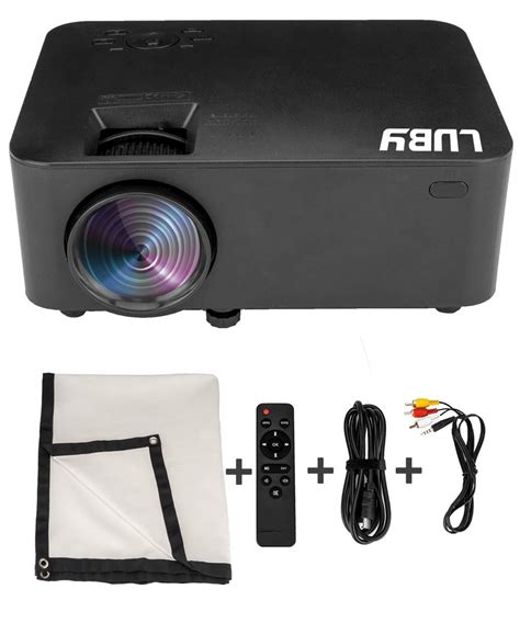 LUBY Hp03 Portable Mini Movie Projector With Free Projector Screen For ...