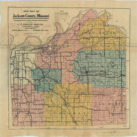 1920 Map of Townships of Jackson County, Missouri | The Pendergast Years