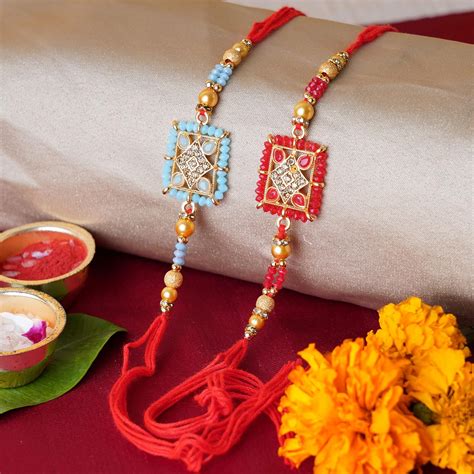 Buy TIED RIBBONS Rakhi for Brother Set of 2 Rakhi Set with Mini ...