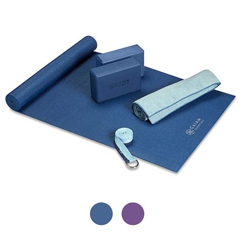 Gaiam Essentials Yoga Mat Set for Beginners | Kit Includes Yoga Mat (72 ...