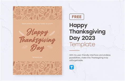 Free Happy Thanksgiving Day 2023 Template to Edit Online