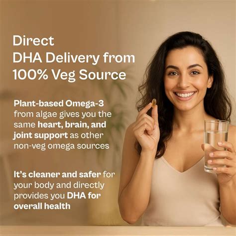 TATA 1mg Vegetarian Omega | Algal Oil DHA 400mg | For Heart, Brain ...