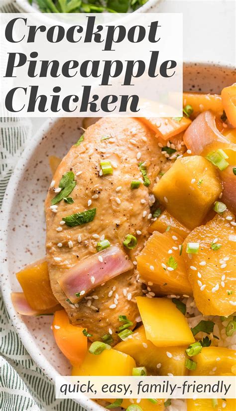 Crockpot Pineapple Chicken - Nourish and Fete