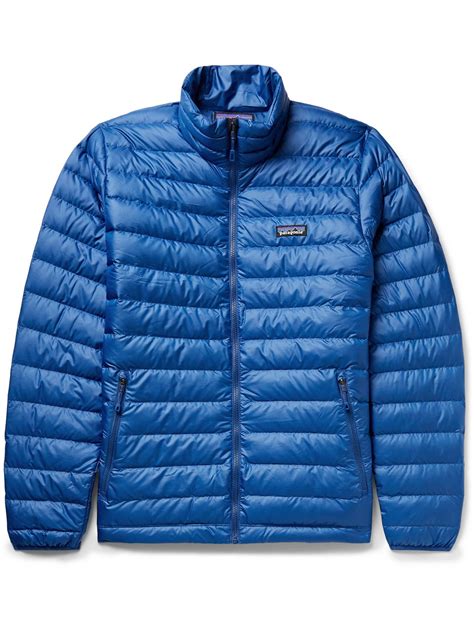 PATAGONIA - Quilted DWR-Coated Recycled Ripstop Down Jacket - Blue ...