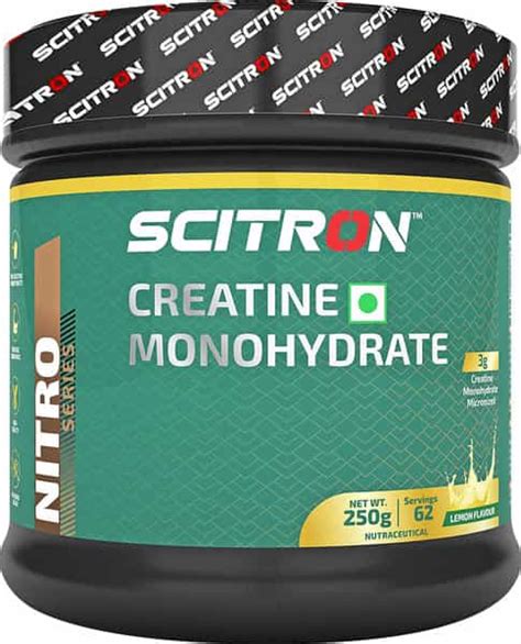 Buy SCITRON NITRO SERIES CREATINE MONOHYDRATE - 250G (LEMON) Online ...