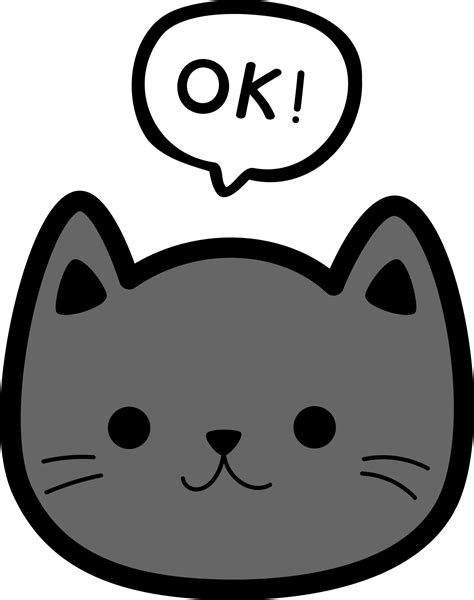 cute cat face flat design cartoon element illustration 24584432 PNG