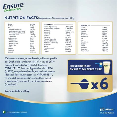 Ensure Diabetes Care Vanilla Powder with High Fiber, Protein & 36 ...