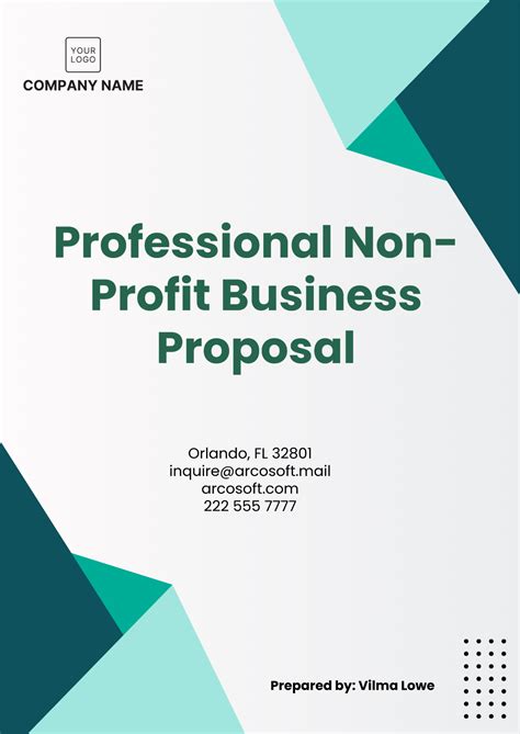 Free Non Profit Proposal Templates, Editable and Printable