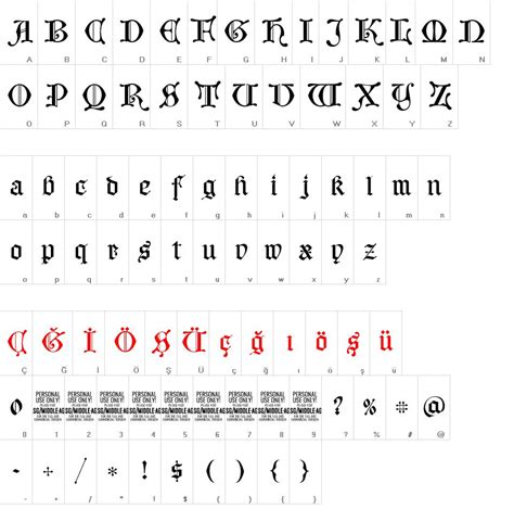 Middle Ages font - Font Tr