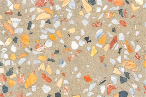 Terrazzo texture. Polished concrete floor and wall pattern. Color ...