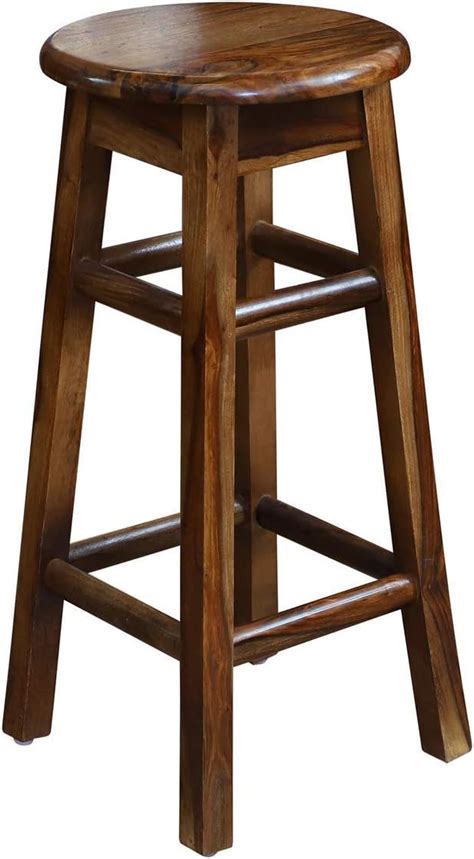 Choyal Solid Sheesham Wood Patio Long Bar Stool For Living Room ...