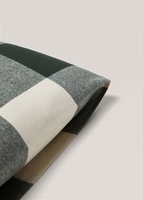 Funda de almohada franela diseño cuadros 60x60m (Pack de 2) - Home ...