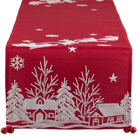 Amazon.com: DII Holiday Dining Table Decoration Embroidered Christmas ...